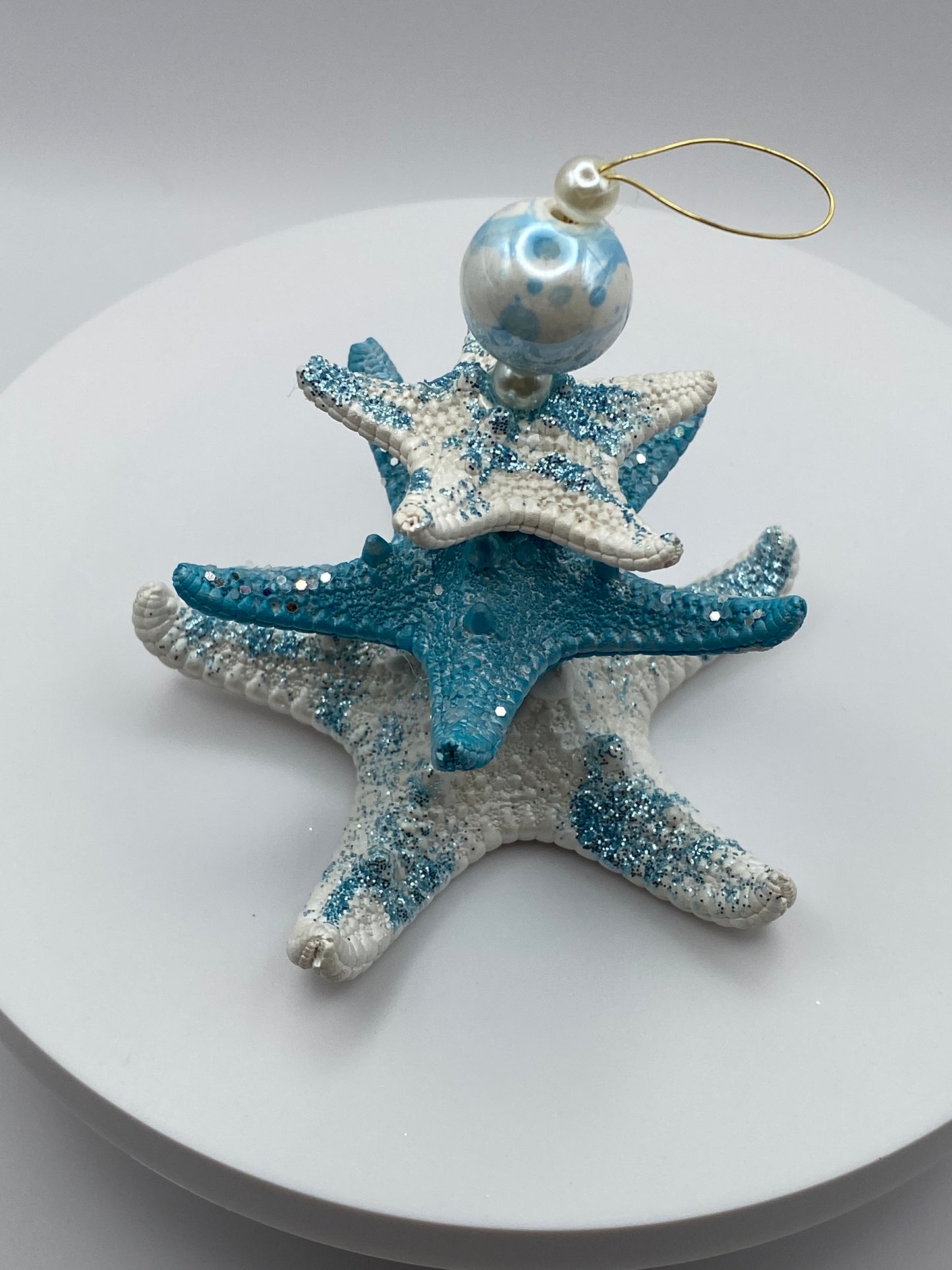 3 tier blue starfish Ornament